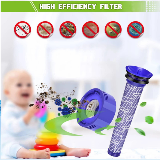 Dyson V7 & V8 Filter Kit – 5 Pack for Animal, Absolute & Total Clean (UK Version)