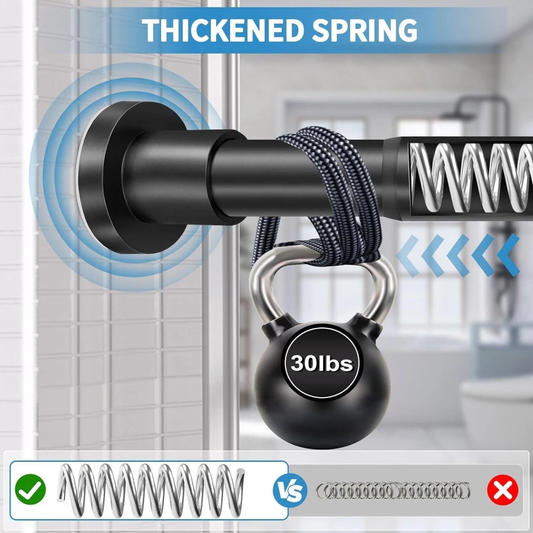 Heavy-Duty Telescopic Shower Curtain Rod 50–410 cm | Adjustable Extendable Tension Pole Rail