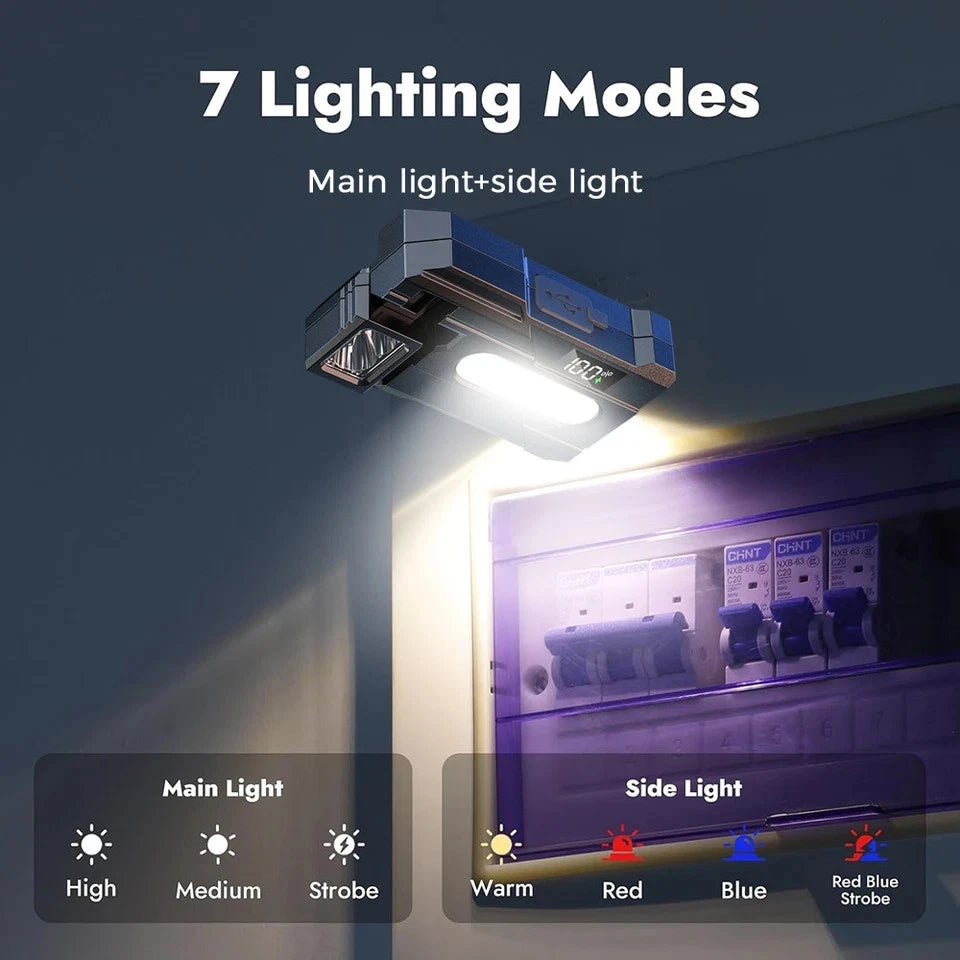 Portable Mini LED Flashlight – Magnetic Rechargeable USB Pocket Torch Work Light