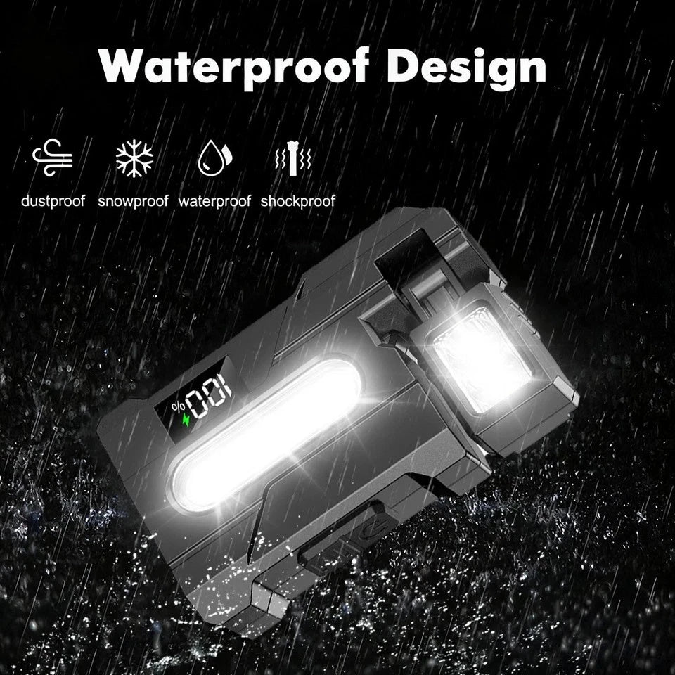 Portable Mini LED Flashlight – Magnetic Rechargeable USB Pocket Torch Work Light