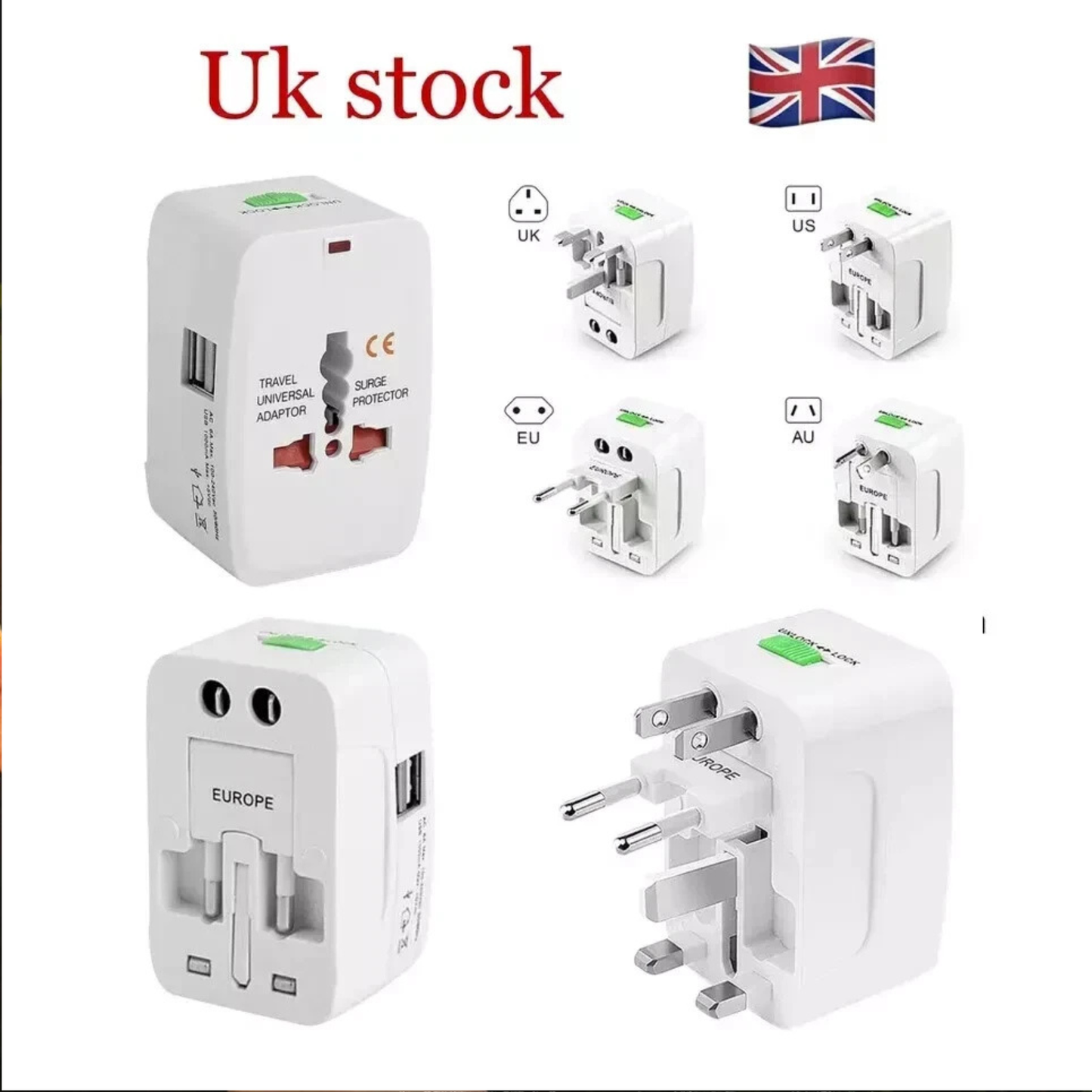 Universal Travel Power Adapter Converter | US, UK, EU & AU Plug