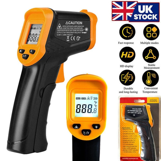 Infrared Thermometer Gun – Digital Non-Contact IR Laser Temperature Meter with LCD Screen
