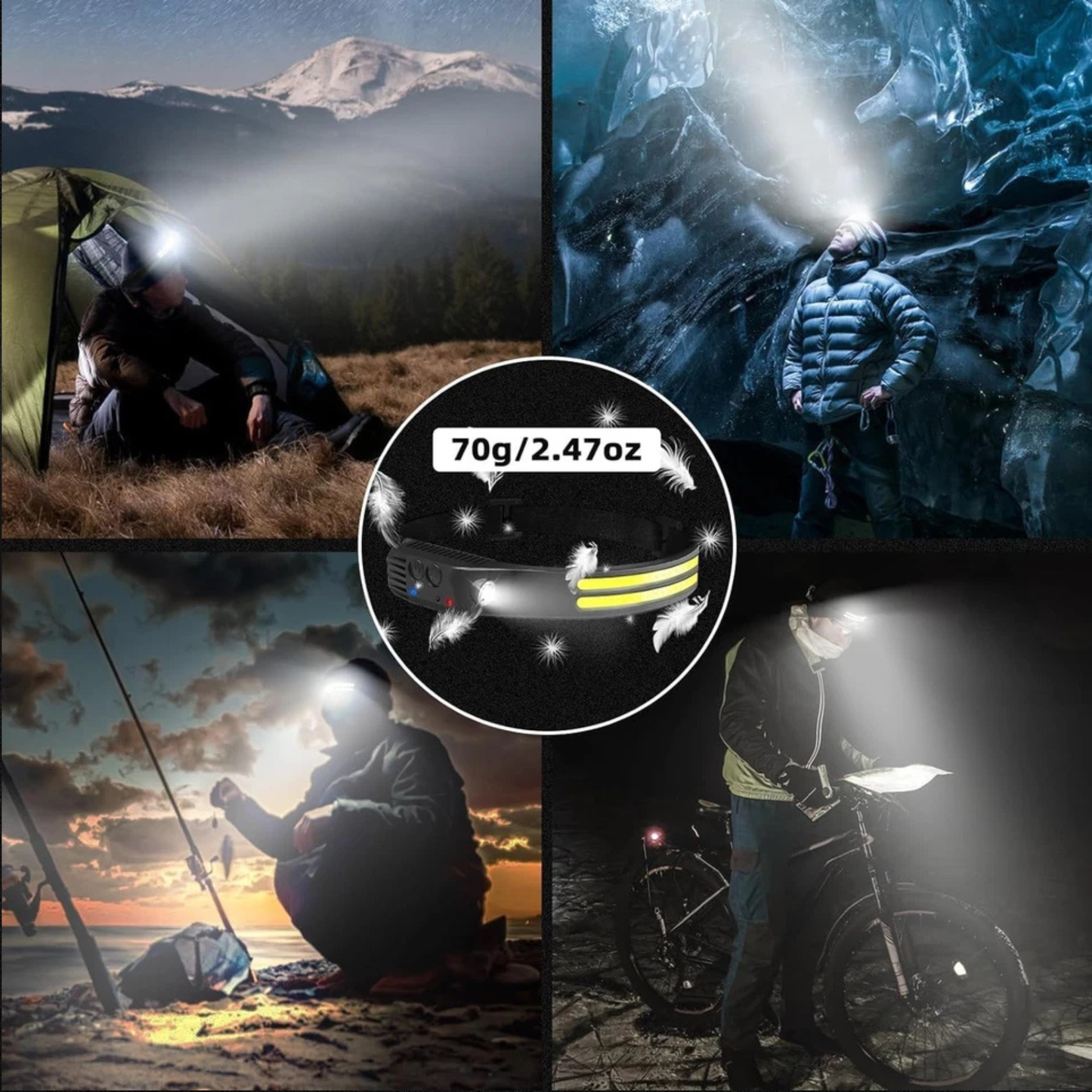 10M Portable Camping String Lights | Retractable USB Rechargeable Waterproof Lamps