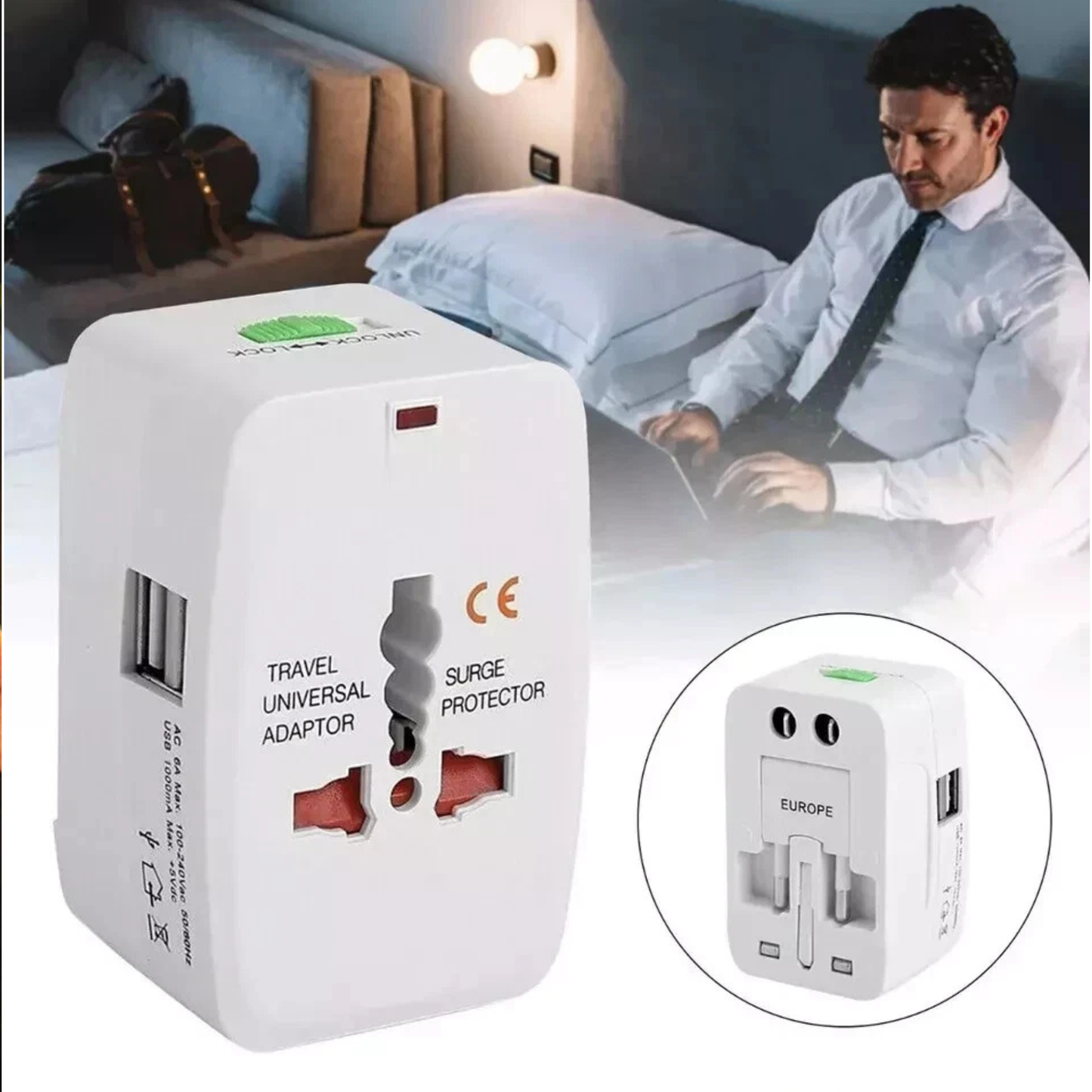 Universal Travel Power Adapter Converter | US, UK, EU & AU Plug