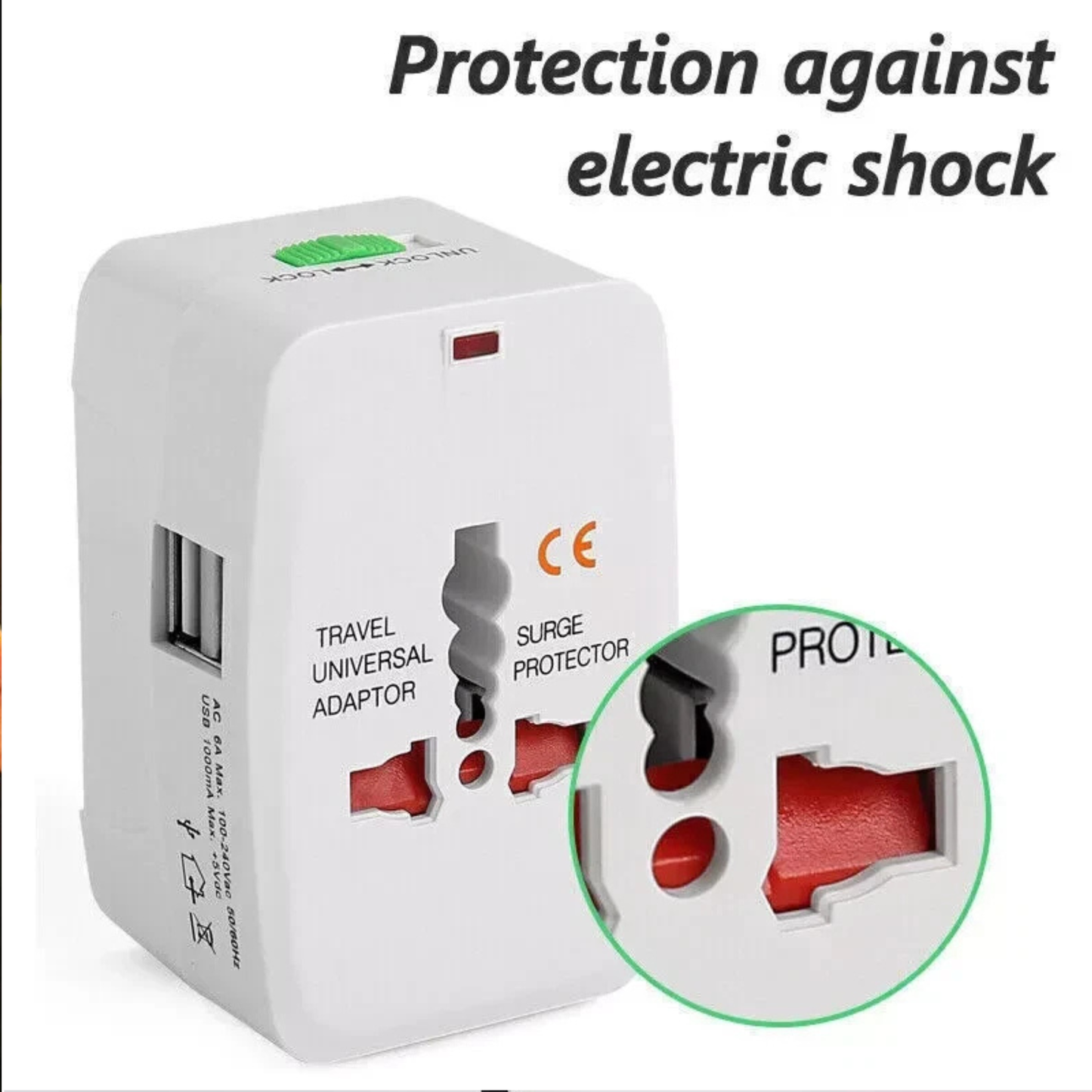 Universal Travel Power Adapter Converter | US, UK, EU & AU Plug