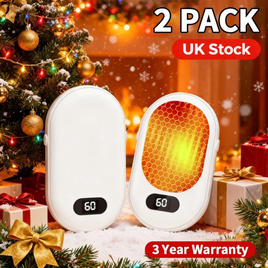 2 Pack Rechargeable Hand Warmers | 6000mAh, Long-Lasting 20H Heat, Electric