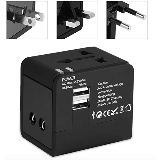 Universal Travel Power Adapter Plug Converter – US/UK/EU/AU Compatible