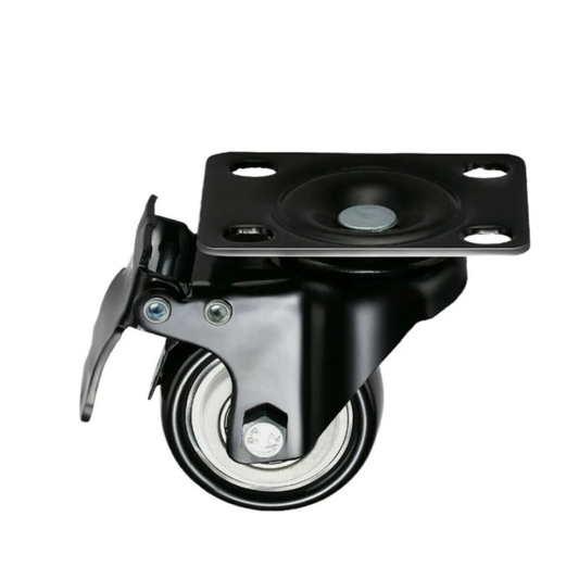 4 Heavy Duty Rubber Caster Wheels Swivel Castors – Furniture & Trolley Replacement