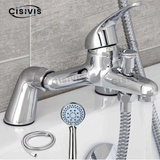 Luxury Chrome Bath Shower Mixer Tap with Handheld Shower Set
