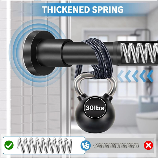 160–210 cm Heavy-Duty Telescopic Shower Curtain Rod | Adjustable Extendable Bath Door Rail