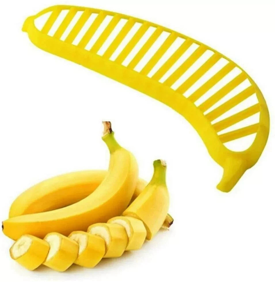 Banana Cutter Plastic Fruit Slicer Split Easy Chop Chopper Kitchen Gadgets Tools