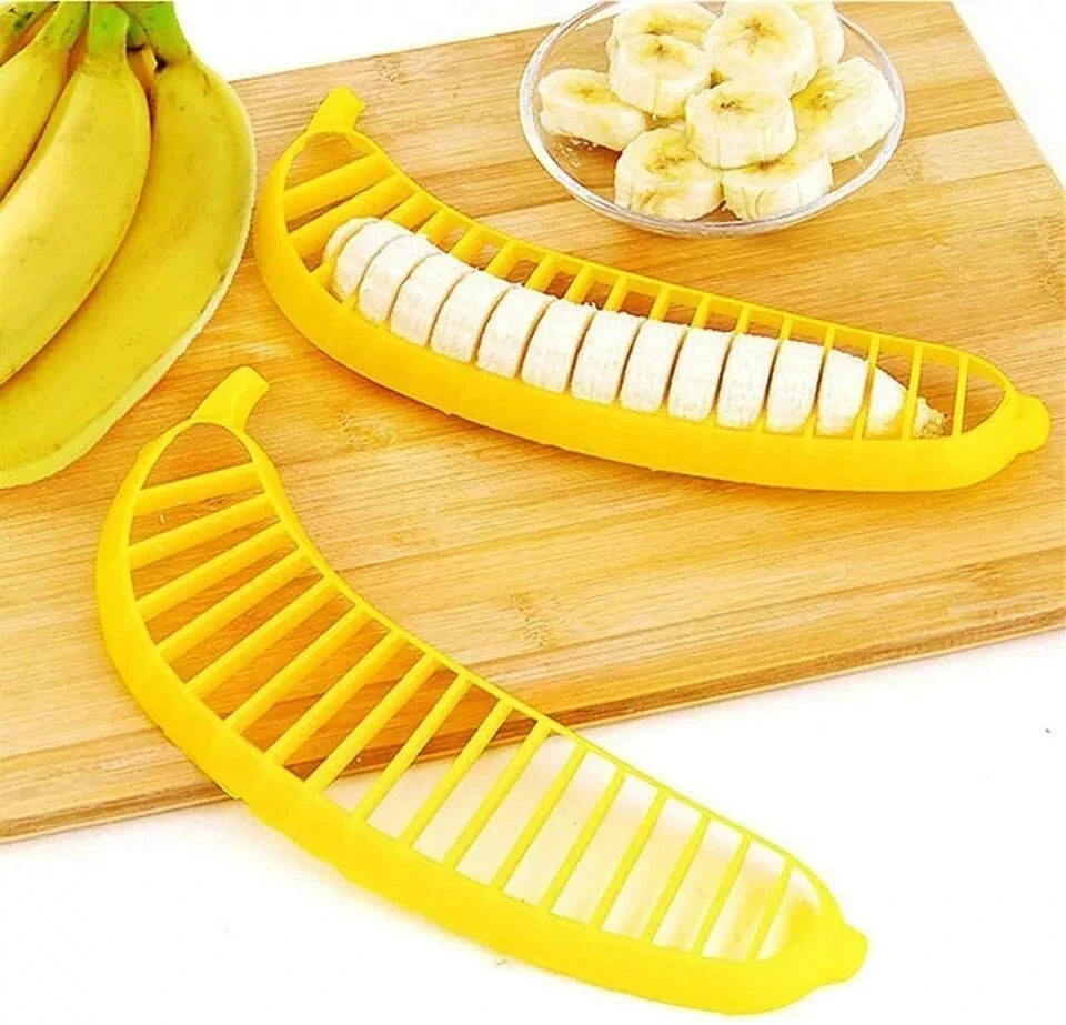 Banana Cutter Plastic Fruit Slicer Split Easy Chop Chopper Kitchen Gadgets Tools