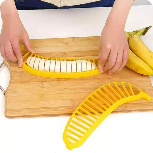 Banana Cutter Plastic Fruit Slicer Split Easy Chop Chopper Kitchen Gadgets Tools